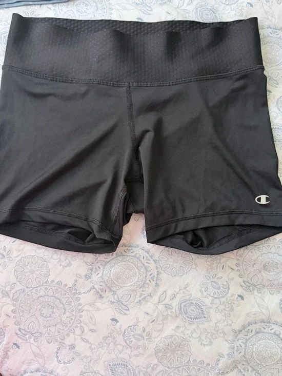 Champion Black High-Waist Athletic Bike Shorts - Picture 1 of 3